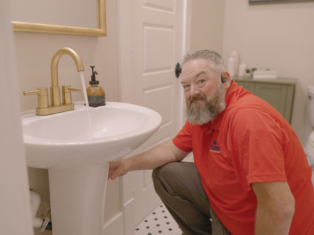 We The Plumbers at work at a local home