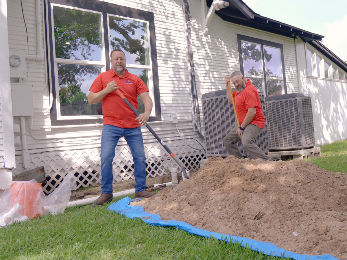 We The Plumbers at work at a local home